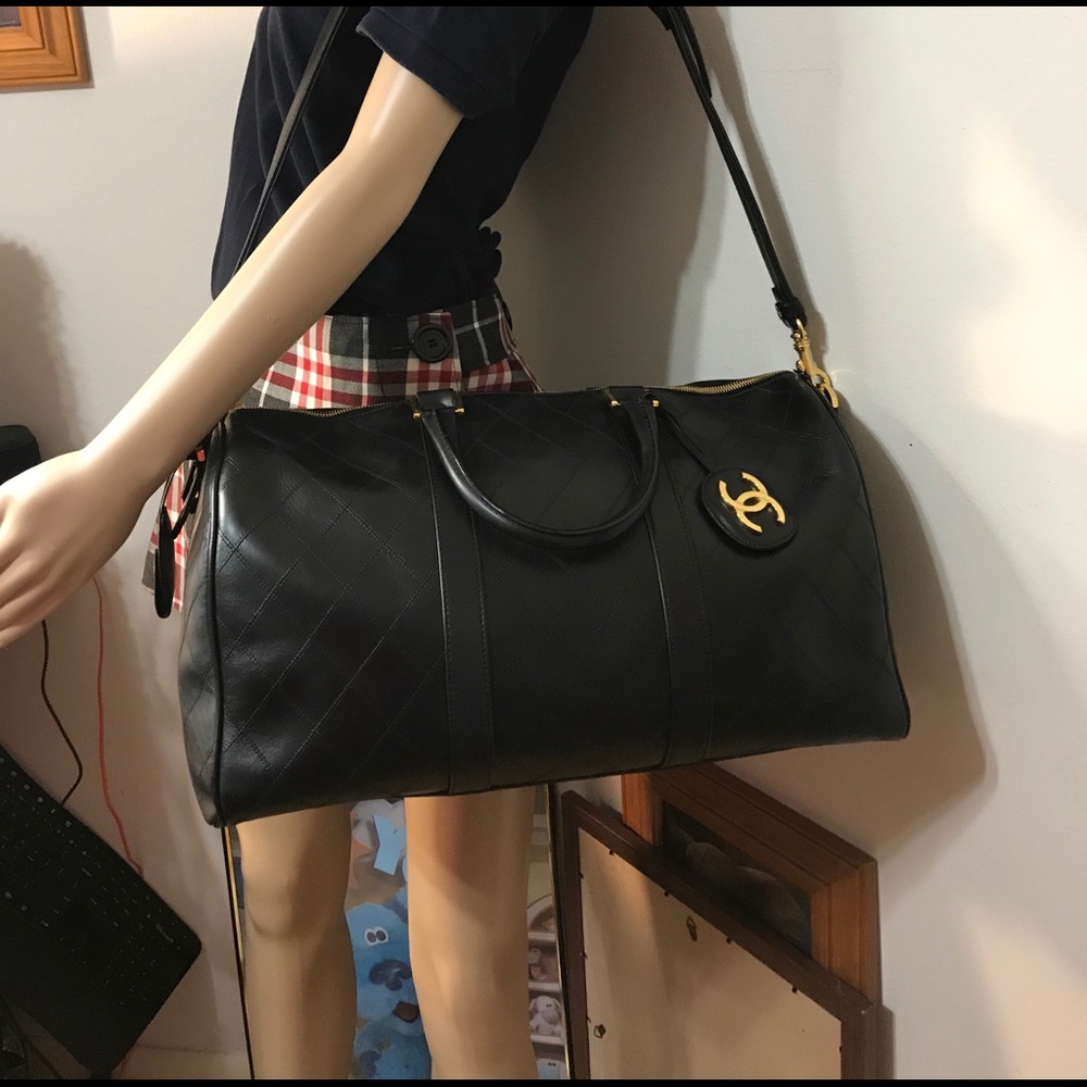 Chanel Lambskin Boston Weekender Duffel bag SOLD - Picture 3 of 15